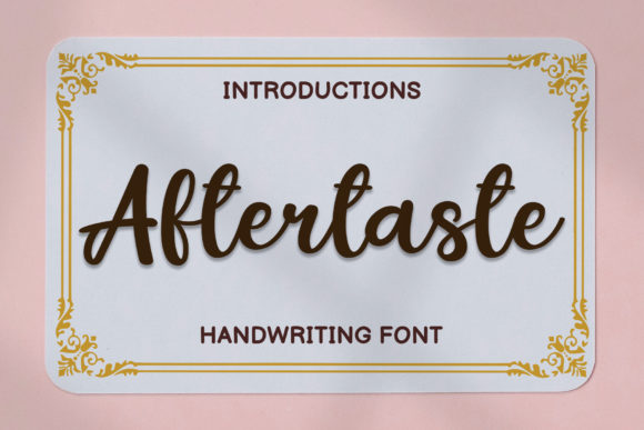 Aftertaste: A Graceful Script Font for Digital Brands