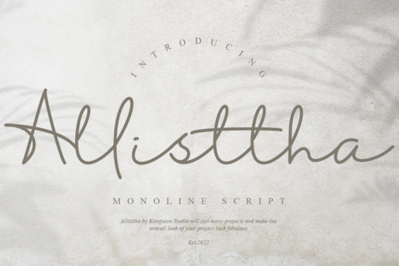 Allisttha: A Serene Script Font for Editorial Stories