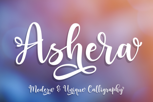 Ashera: A Script Font That Wants to Be Seen