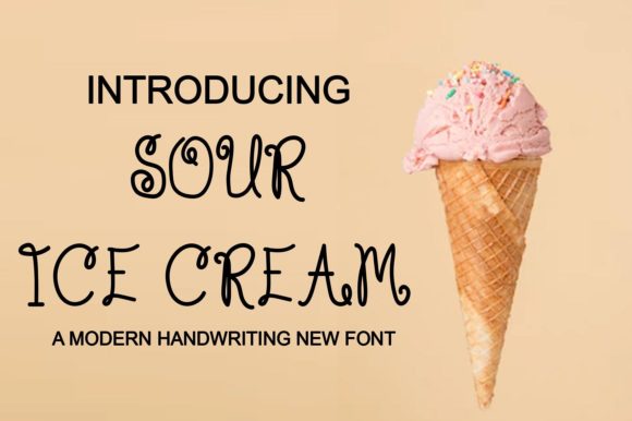 Sour Ice Cream Font: A Whimsical Boost for Your Business Brand